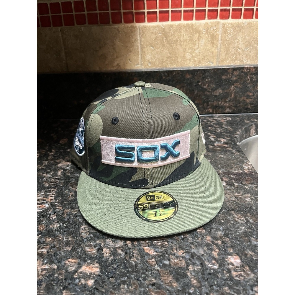 Chicago White Sox Camo 59fifty Size 7 1/4 Comiskey Park 75 Yrs Pink Uv
